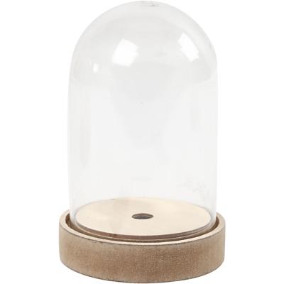 Creativ Company Stolp op houten voet, h: 12,5 cm, d 8 cm, 1 doos Creativ Company Stolp op houten voet, h: 12,5 cm, d 8 cm, 1 doos