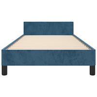 Bedframe zonder matras 100x200 cm fluweel donkerblauw - thumbnail