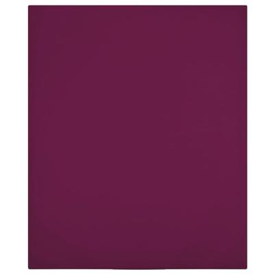 Hoeslakens 2 st jersey 100x200 cm katoen bordeauxrood