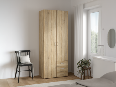 Kast SPACIO 2 deuren 3 lades eik