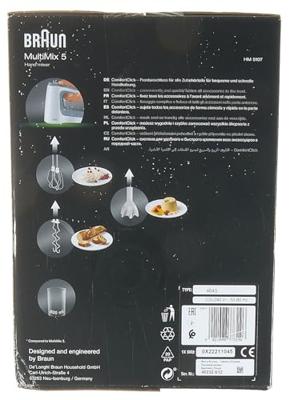 Braun HM5107WH MultiMix 5 Handmixer 750W Wit/Grijs - thumbnail