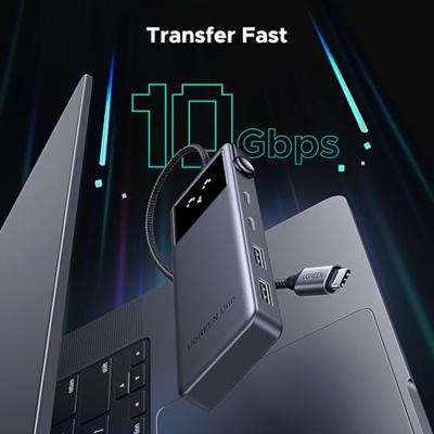 UGREEN CM888 6-in-1 USB-C dockingstation USB-C Power Delivery, Geïntegreerd display