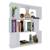 Boekenkast/kamerscherm 80x24x96 cm bewerkt hout wit - thumbnail