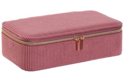 Doos-Juwelenkistje Home ESPRIT Crème Magenta 20,5 x 10 x 6 cm (2 Onderdelen)