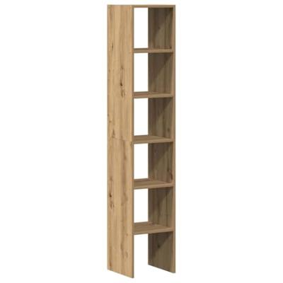 Boekenkasten 2 st 30x30x80 cm bewerkt hout artisanaal eiken