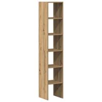 Boekenkasten 2 st 30x30x80 cm bewerkt hout artisanaal eiken - thumbnail