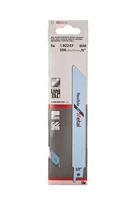 Bosch Accessoires 5x Reciprozaagblad Flexible voor Metaal S922EF - 2608656015