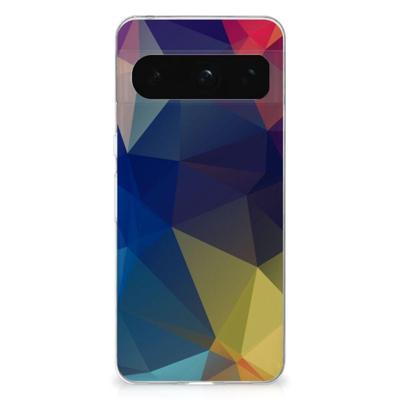 Google Pixel 8 Pro | TPU Hoesje | Polygon Dark