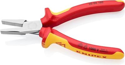 Knipex Platbuigtang zwart geatramenteerd met kunststof bekleed 160 mm - 2001160 - thumbnail