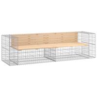 Tuinbank schanskorfontwerp 244x71x65,5 cm massief grenenhout - thumbnail