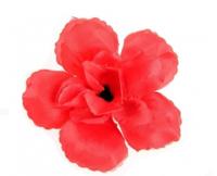 Haarclip met rode roos 10 cm - thumbnail