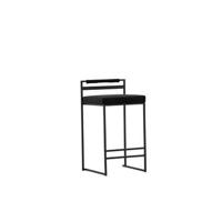 Fjôrd - Barkruk Zwart - Velvet - Opelika - Set van 2 - thumbnail