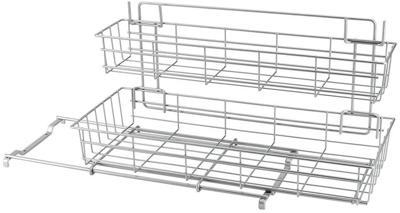 Metaltex Uitschuifbaar Opbergrek 20x58x28 cm Zilver