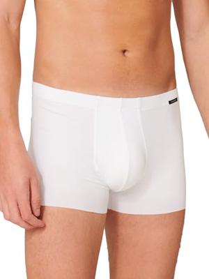 Heren boxershort - Naadloze randen - Laser Cut - Biologisch katoenen seamless heren onderbroek - S - Wit - Onderbroek heren - Ondergoed heren