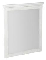 Spiegel met Houten Frame Sapho Cross Wit Hout 60x80 cm - thumbnail