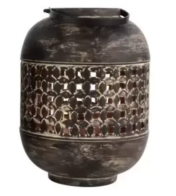 Windlicht metaal Massive 22x30 cm