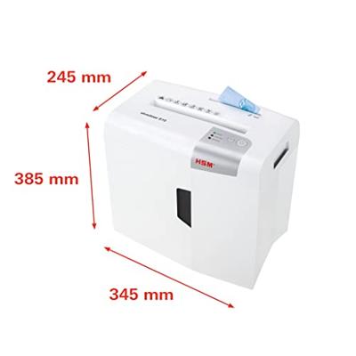 HSM shredstar S10 Papierversnipperaar 10 vellen Strip cut 6 mm P-2 18 l Ook geschikt voor Paperclips, CDs, DVDs, Nietjes, Creditcards