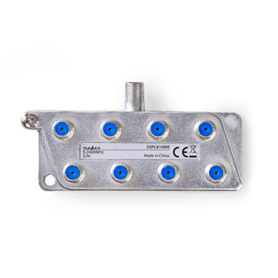Satelliet F-splitter | Max 18,5 dB demping | 5 - 2400 MHz | 8 uitgangen