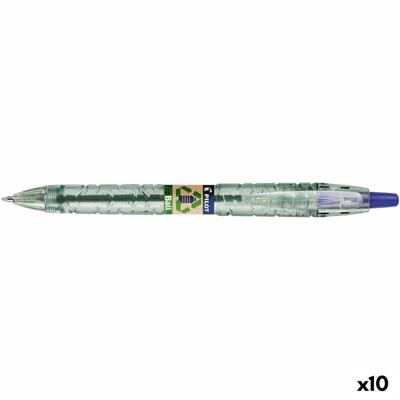 Pen Pilot Ecoball Gerecycled plastic Blauw 1 mm (10 Stuks)