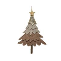 Kersthanger everlands kunstkerstboom vilt 24cm - thumbnail