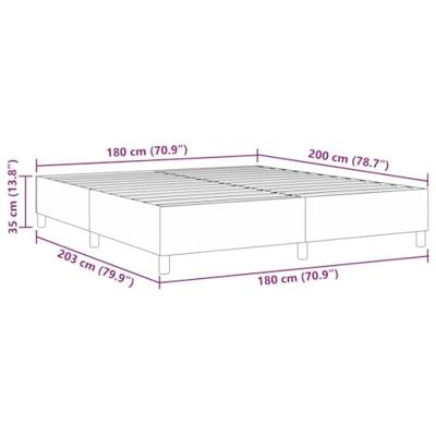 Boxspring bed Blauw 180 x 200 cm Katoenen stof