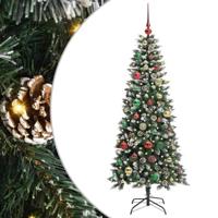 Kunstkerstboom met 150 LED Groen 150 cm PVC en Plastic en Staal - thumbnail
