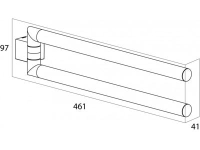 Tiger Nomad Handdoekrek 4,1x46,1x9,7 cm Zwart Tiger Nomad Handdoekrek 4,1x46,1x9,7 cm Zwart