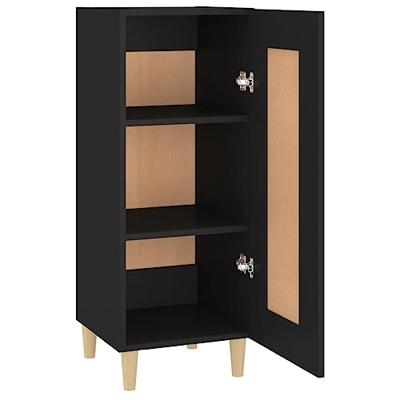 Dressoir 34,5x34x90 cm bewerkt hout zwart