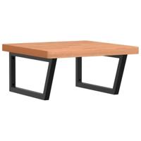 Badkamer wandschap staal en massief beukenhout - thumbnail