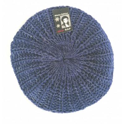 Rap Fashion baret France dames wol zilver/marineblauw one size Rap Fashion baret France dames wol zilver/marineblauw one size