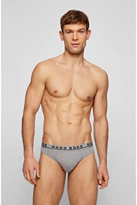 Hugo Boss 3-pack Brief / Slip Cotton Stretch Wit, Zwart, Grijs Hugo Boss 3-pack Brief / Slip Cotton Stretch Wit, Zwart, Grijs