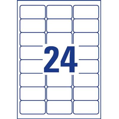 Avery weerbestendige etiketten, ft 63,5 x 33,9 mm, wit, doos van 2.400 etiketten Avery weerbestendige etiketten, ft 63,5 x 33,9 mm, wit, doos van 2.400 etiketten