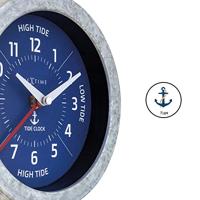 NeXtime NE-4321BL Tide Getijdenklok 22 cm Blauw/Metaal - thumbnail