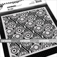 Carabelle Studio • stencil square 15,2cm plumes de paon - thumbnail