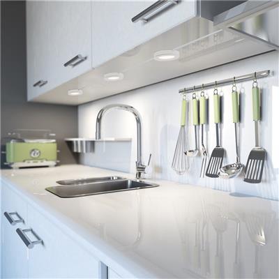 Smartwares Set van 3 LED spotjes met zwaaisensor - Dimbaar - Zelfklevend - Wit