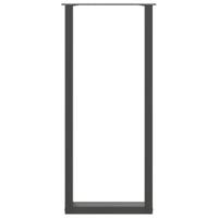 Bartafelpoten 2 st U-vormig 50x(110-111) cm staal antraciet - thumbnail