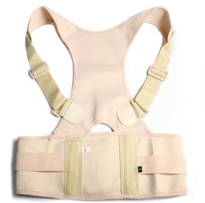 Mannelijke vrouwelijke verstelbare magnetische houding corrector corset terug mannen brace terug schouderriem lumbale ondersteuning rechte L (huidskle