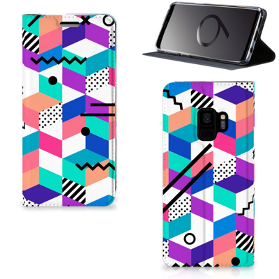 Samsung Galaxy S9 Stand Case Blokken Kleurrijk