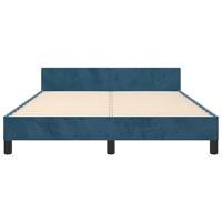 Bedframe zonder matras 140x190 cm fluweel donkerblauw - thumbnail