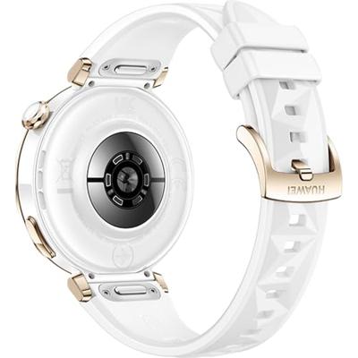 HUAWEI WATCH GT 5 Pro 42 mm Smartwatch, scherp ontwerp, professioneel sporthorloge, gezondheidstracking, ECG-monitor, batterijduur tot 7 dagen, GPS, Bluetooth-oproep, iOS en Android, wit 【Exclusief