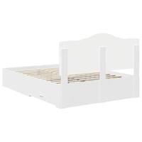 Bedframe met hoofdeinde met lade Wit 140 x 200 cm Bewerkt hout - thumbnail