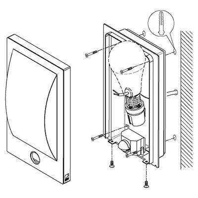 Eglo SchriklampVerres met bewegingsmelder - 97238