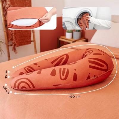 Babymoov B.love zwangerschapskussen en borstvoeding met ultradunne microbeadvulling - gemaakt in Europa, Terracotta