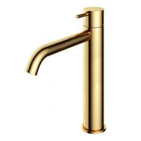 Wastafelmengkraan Hotbath Cobber 1-hendel Gebogen 28.6 cm Gepolijst Messing PVD - thumbnail