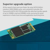 Transcend 64 GB mSATA SSD harde schijf SATA 6 Gb/s Retail TS64GMSA370S - thumbnail