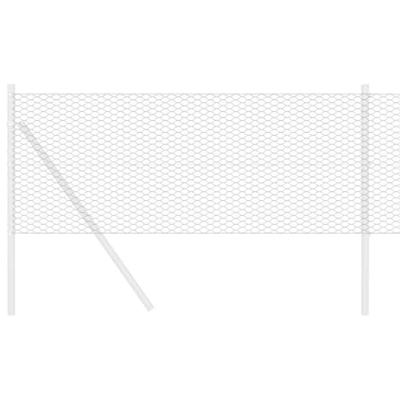 VidaXL Hexagon hek grijs 0,4 x 100 m pvc