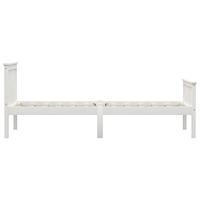 Bedframe massief grenenhout wit 100x200 cm - thumbnail