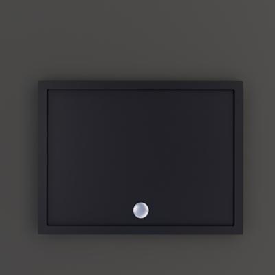 Douchebak BWS Dana Rechthoek Cast Marble 120x90 cm Zelfdragend Mat Zwart