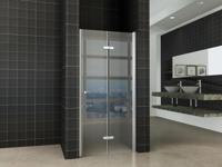 Maki nisdeur vouwbaar rechts 800 x 2000 x 8 mm nano helder glas/chroom - thumbnail