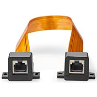 CAT6-kabel | RJ45 (8P8C) Female | RJ45 (8P8C) Female | UTP | 0.30 m | Plat | Polymide | Zwart | Polybag - thumbnail